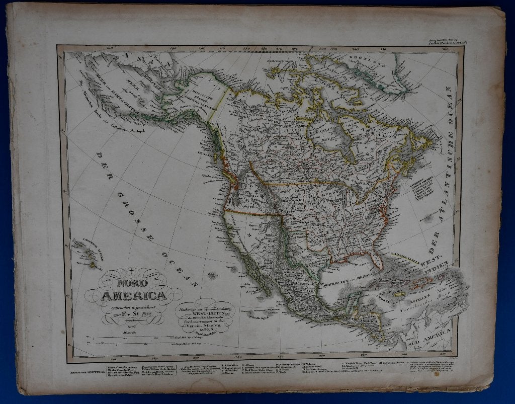 Carte ancienne de l’Amérique du Nord et du Canada – 1832/45, Antiquités & Art, Antiquités | Cartes scolaires, Enlèvement ou Envoi
