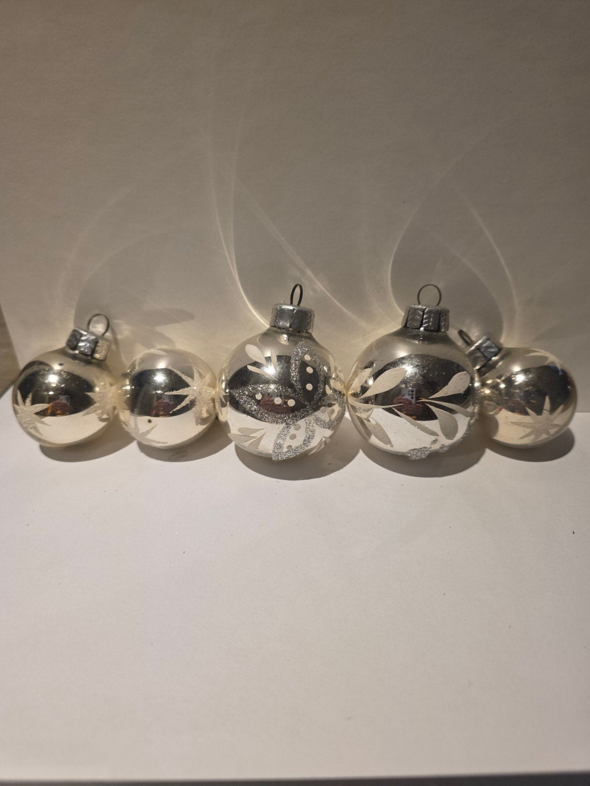 set zilveren GDR kerstballen, Diversen, Ophalen of Verzenden, Gebruikt