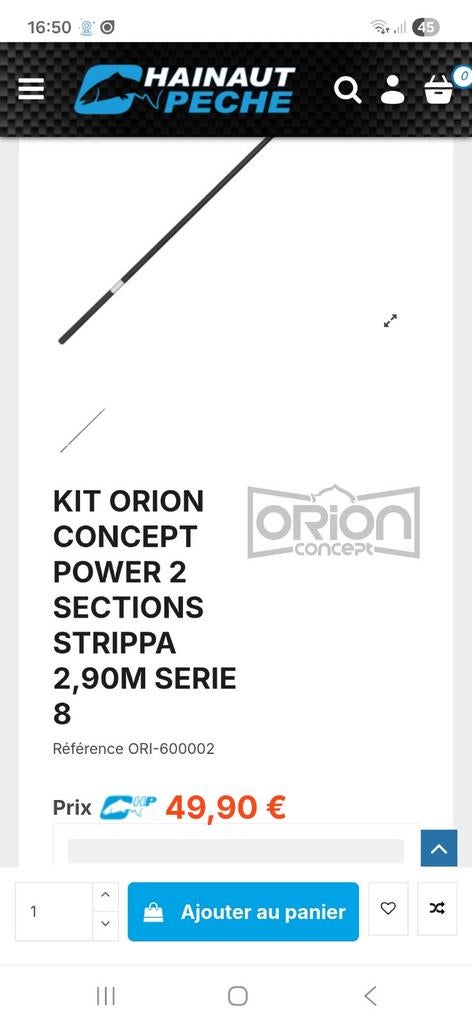 Kit serie 8 orion, Enlèvement