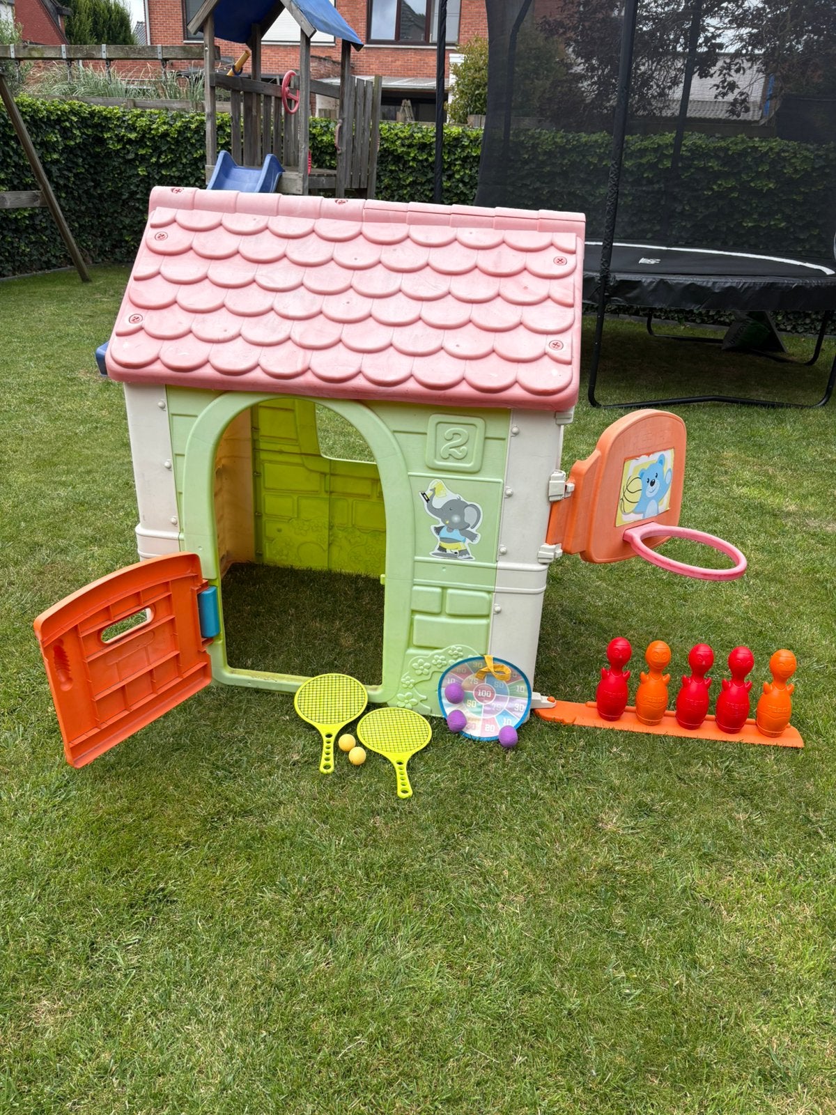 Speelhuisje Feber met accessoires, Kinderen en Baby's, Speelgoed | Buiten | Speelhuisjes, Gebruikt, Ophalen