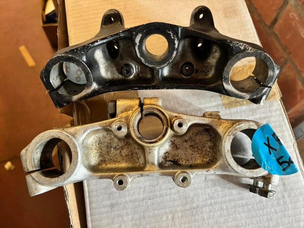 Kroonplaat en onderplaat T-stuk Honda XR, Motoren, Ophalen of Verzenden, Gebruikt