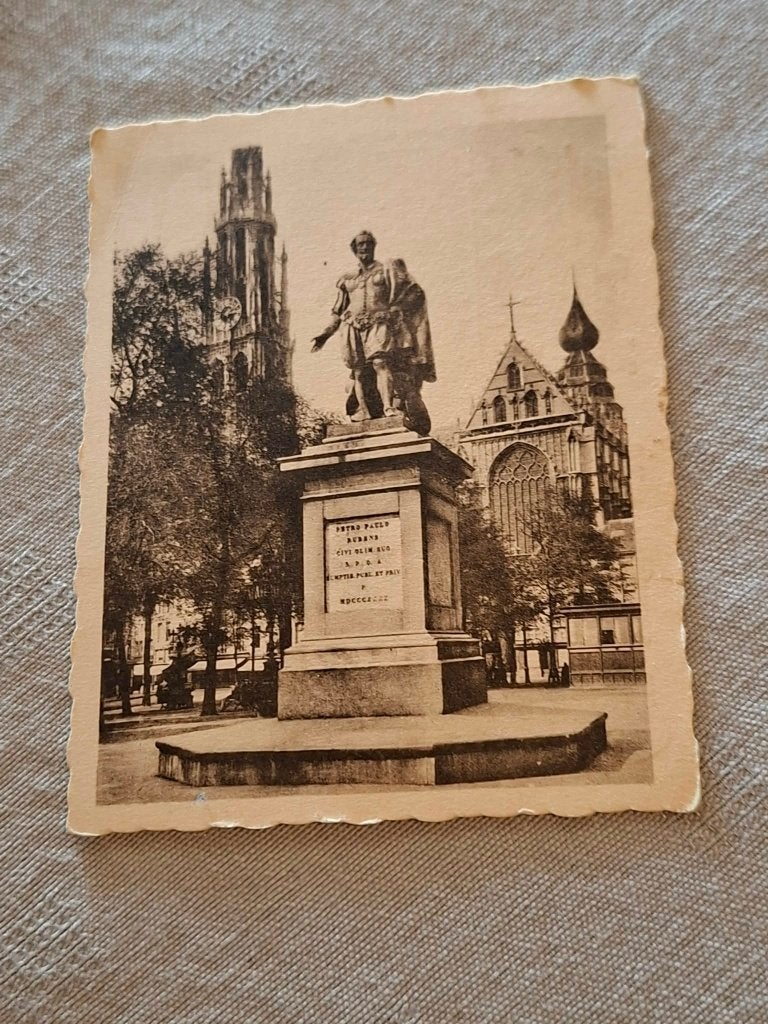 Prentje/Chromo : Groenplaats, Rubens / Antwerpen, Verzamelen, Gebruikt, Ophalen of Verzenden, 1940 tot 1960, Gebouw