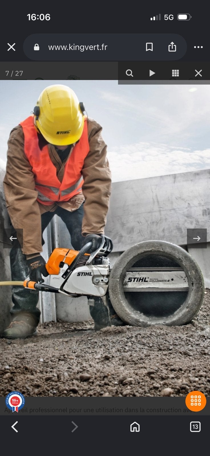 Decoupeuse a pierre stihl gs 461, Ophalen, Zo goed als nieuw