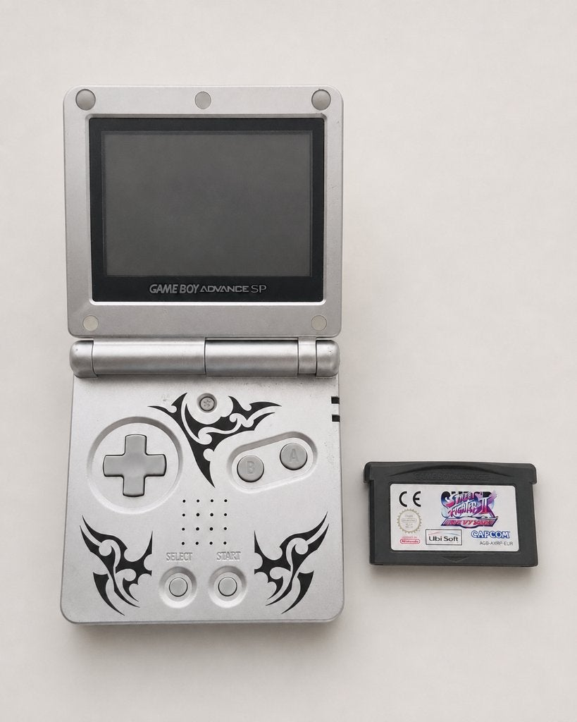 Nintendo Game Boy Advance SP Tribal Edition, Ophalen, Zo goed als nieuw, Game Boy Advance SP, Met games