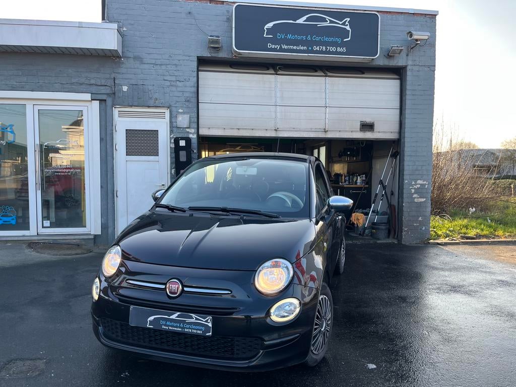 Fiat 500, Auto's, Voorwielaandrijving, Stof, 4 cilinders, Zwart