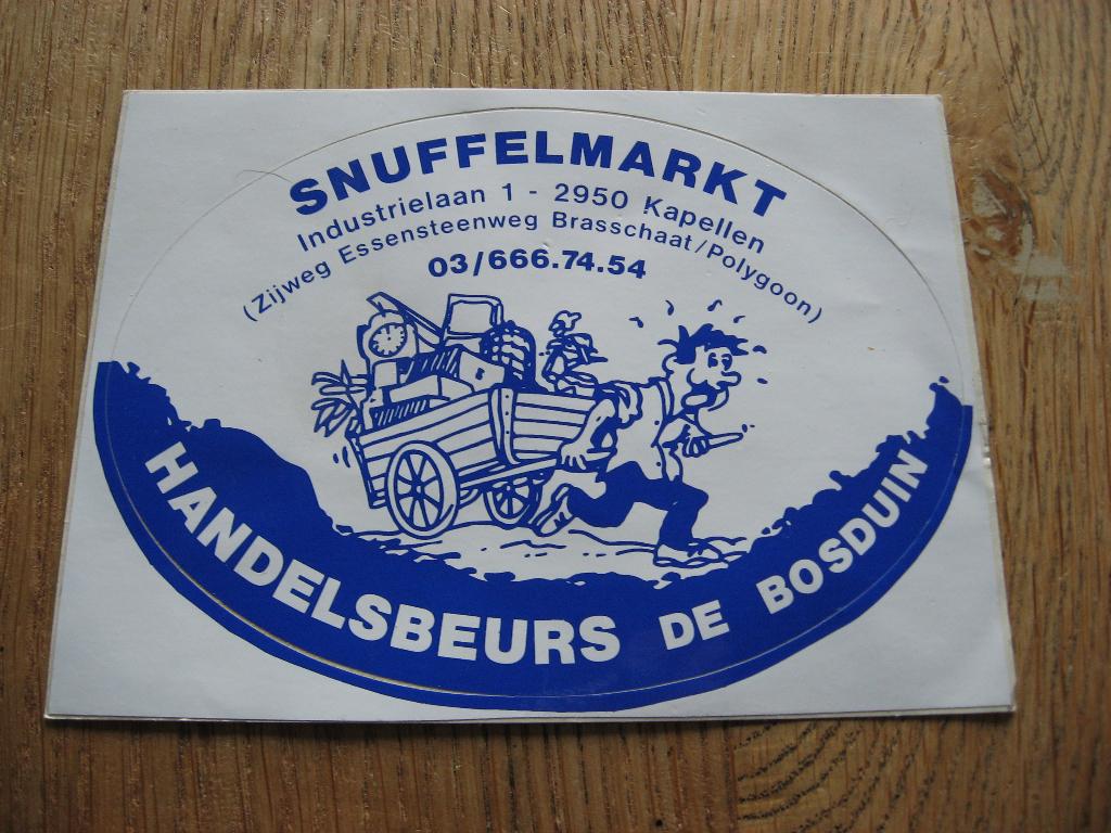 Snuffelmarkt Handelsbeurs de Bosduin Kapellen Vintage Sticke, Ophalen of Verzenden, Nieuw, Bedrijf of Vereniging