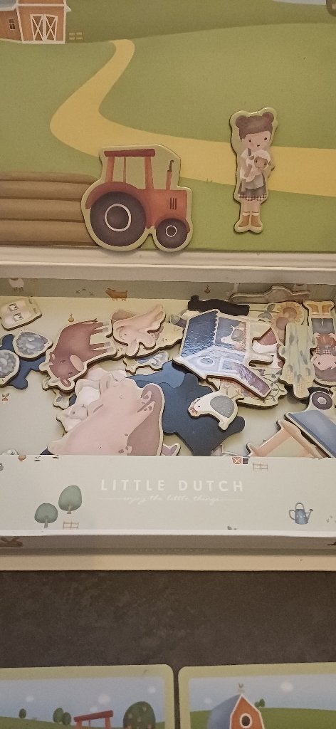 Little dutch magnetic playboard líttle farm, Ophalen of Verzenden, Meer dan 50 stukjes, Nieuw, 2 tot 4 jaar