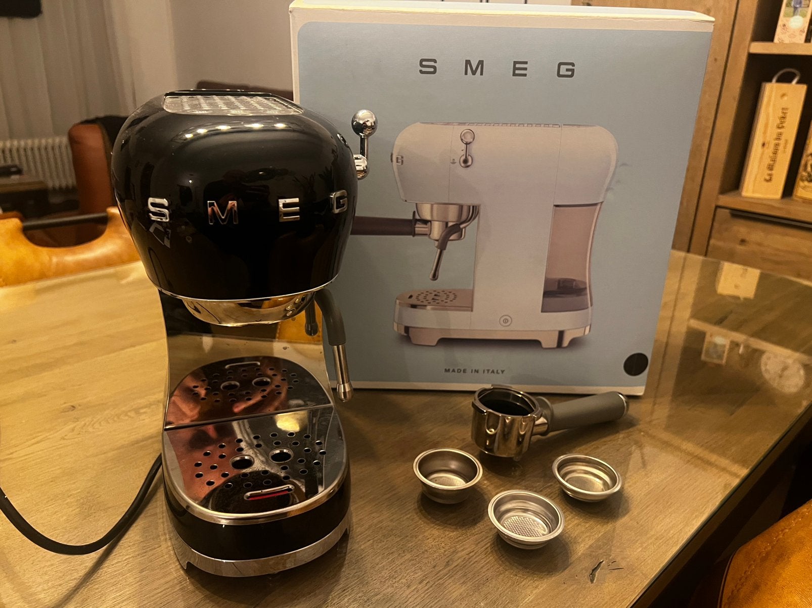 Smeg Espressomachine, Elektronische apparatuur, Koffiezetapparaten, Zo goed als nieuw, Gemalen koffie, Ophalen