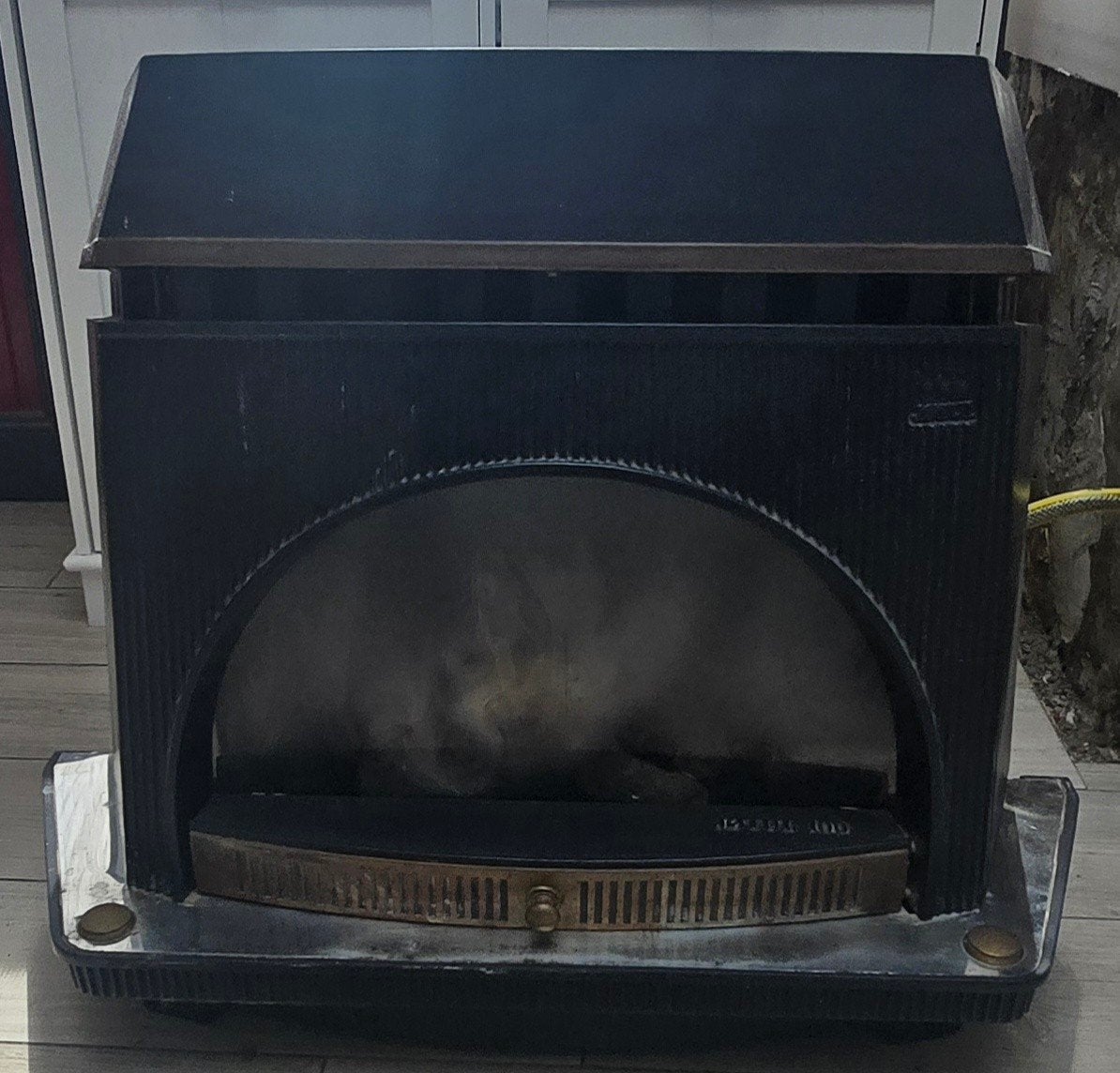 poele gaz, Enlèvement, Utilisé, Cheminée au gaz