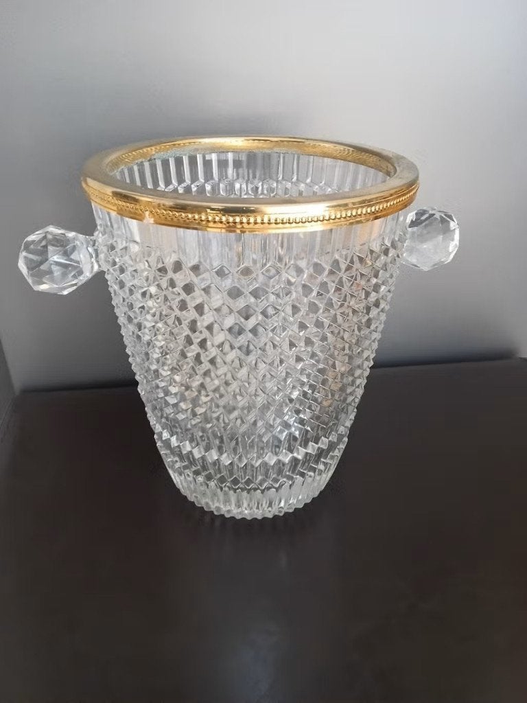 Vintage ijsemmer in kristal, Ophalen of Verzenden