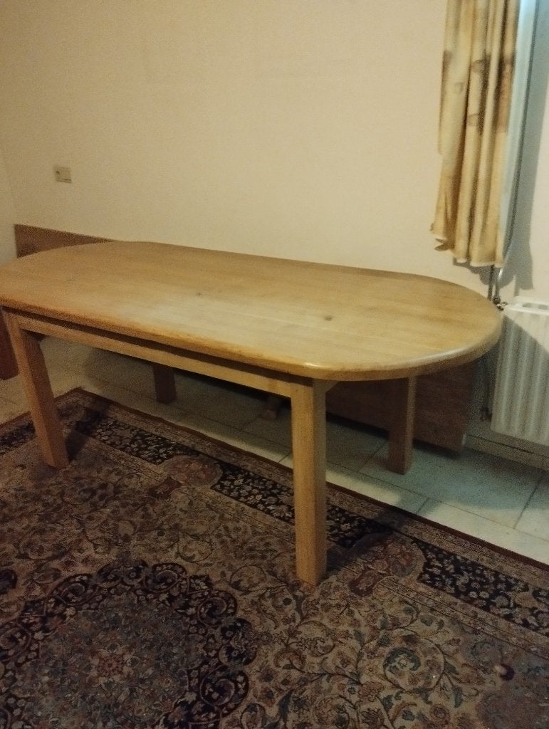 eetkamertafel, Ophalen, 50 tot 100 cm, Zo goed als nieuw, Vijf personen of meer