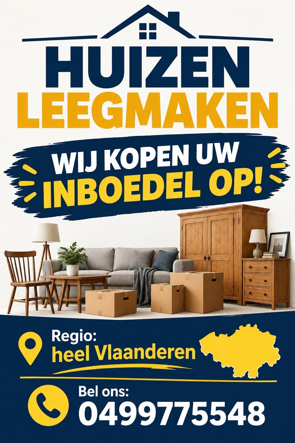 Huizen leegmaken, Antiek en Kunst, Ophalen