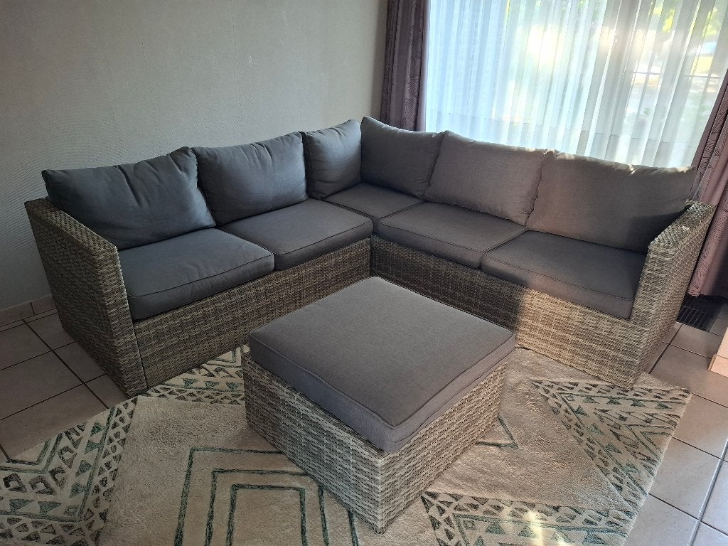 Loungeset, Tuin en Terras, Tuinsets en Loungesets, Ophalen, Kunststof, Bank, Zo goed als nieuw
