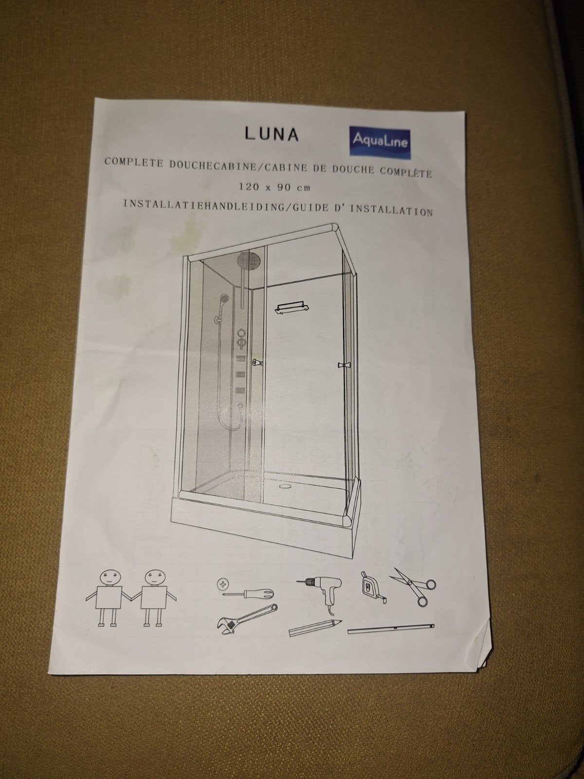 cabine de douche 12090cm, Comme neuf, 150 à 200 cm, 50 à 100 cm, Autres types