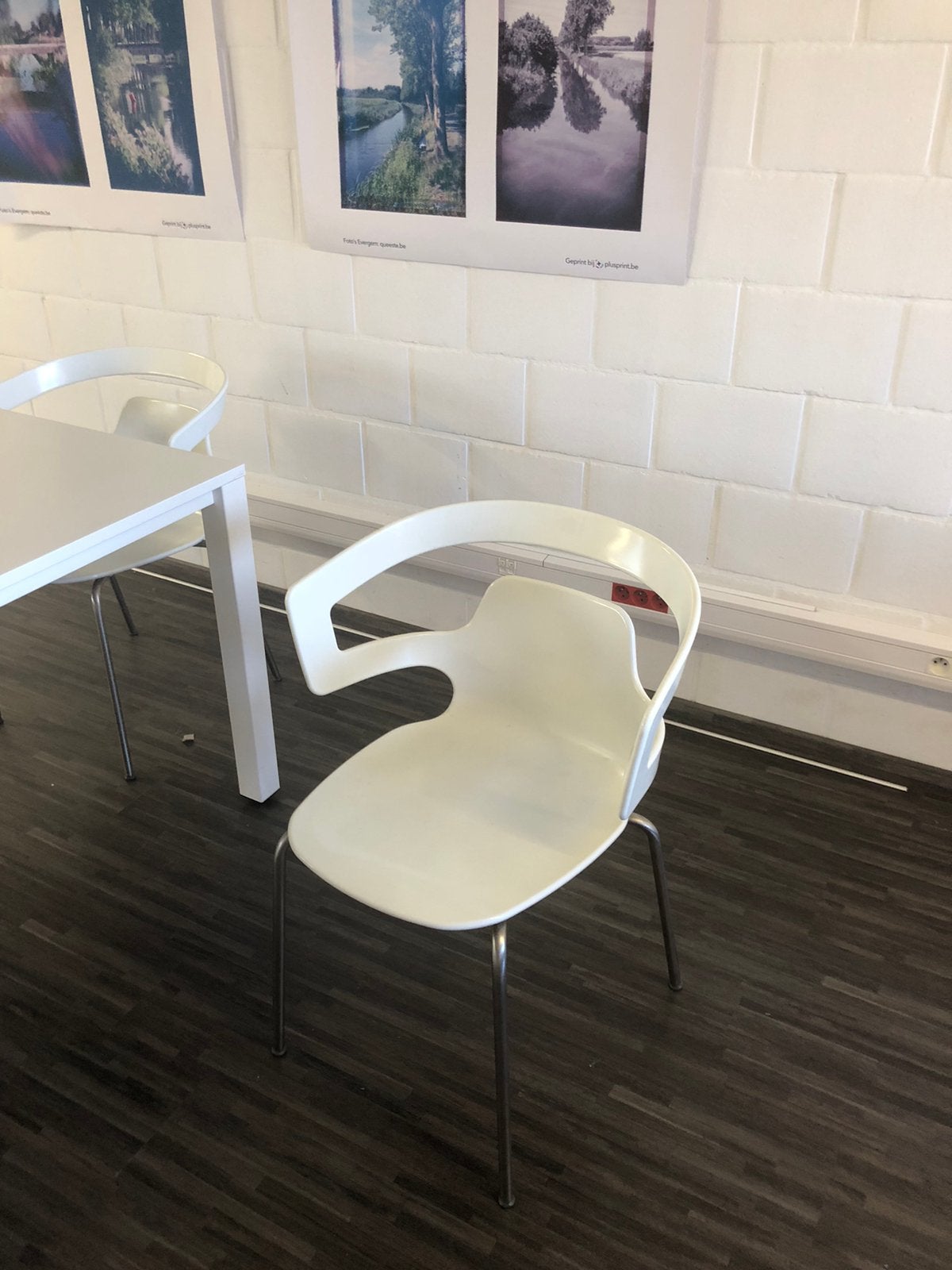 Vergaderstoel/eetstoel wit Alias design, Ophalen, Zo goed als nieuw, Wit