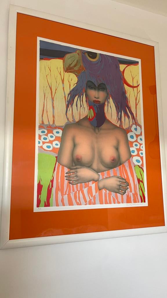 Jef Van Tuerenhout “Femme au chapeau oiseau”, Antiquités & Art, Enlèvement