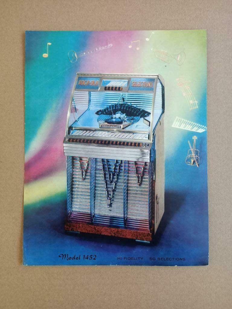 Flyer: Rock-ola 1452 (1956) jukebox, Verzamelen, Verzenden