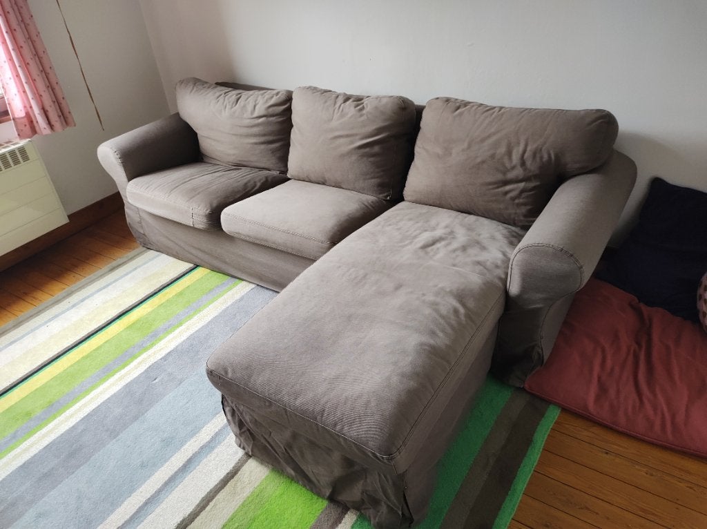 Ikea 3-4p zetel, Maison & Meubles, Canapés | Salons, Banc d'angle, Quatre personnes ou plus, Enlèvement, Utilisé