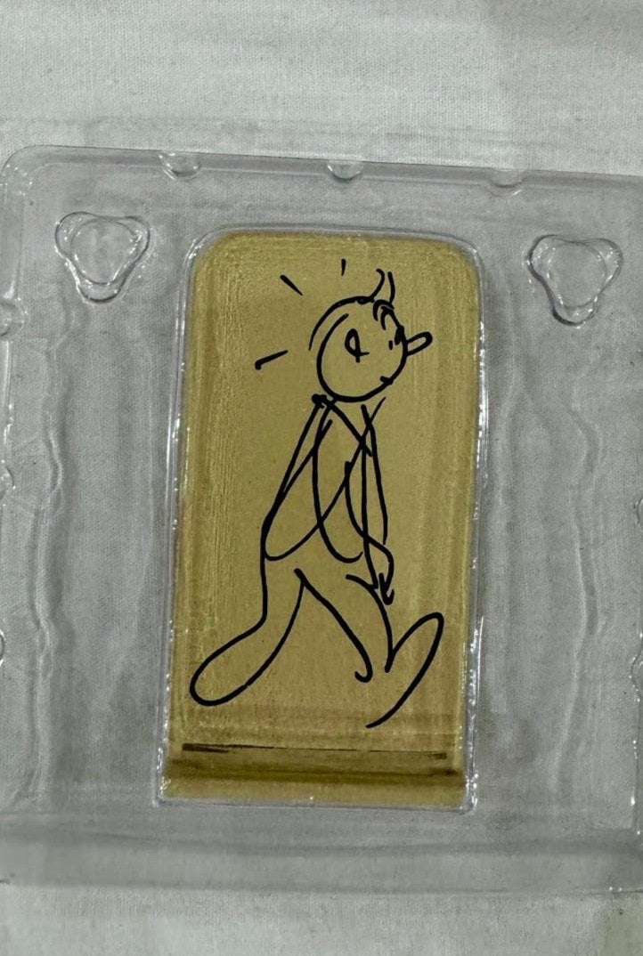 Kuifje figuur tin. Op voetje Nieuw in de verpakking, Hobby en Vrije tijd, Stempelen, Ophalen of Verzenden, Zo goed als nieuw