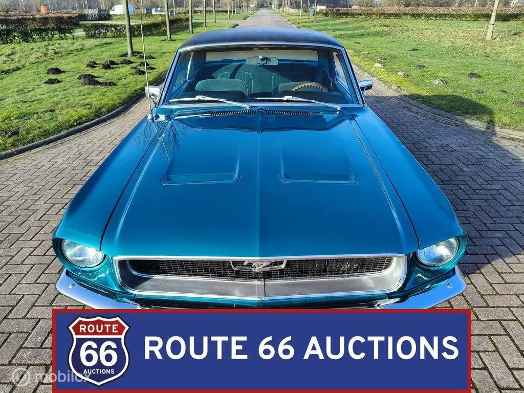 Ford Mustang Coupe | 1968 | Route 66 Auctions, Auto's, Zwart, Bedrijf, Handgeschakeld, Overige carrosserie
