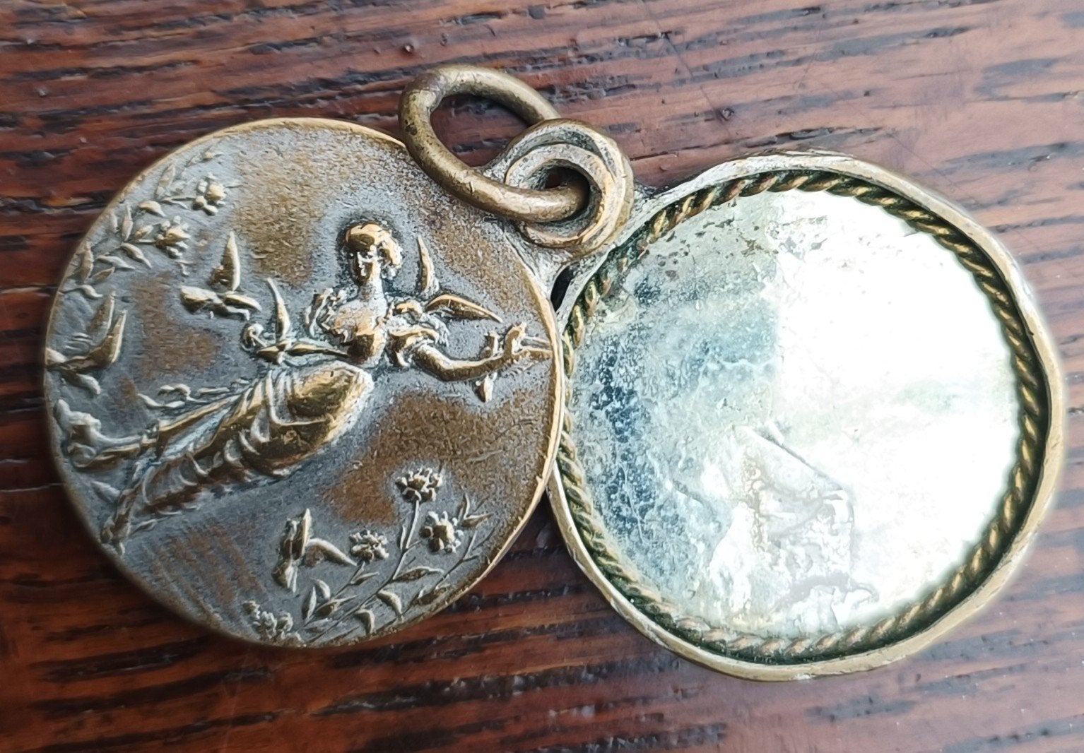 Antiek ketting hanger art nouveau stijl, Handtassen en Accessoires, Oorbellen, Ophalen of Verzenden