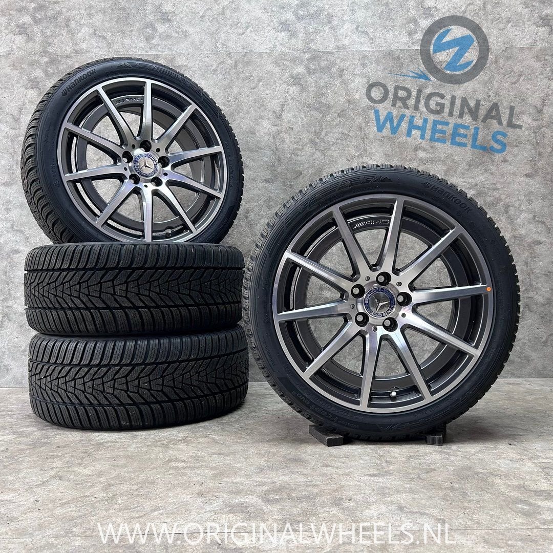 18 inch originele AMG velgen winterbanden MB A45 CLA45 W177, Auto-onderdelen, 18 inch, -, -, Banden en Velgen