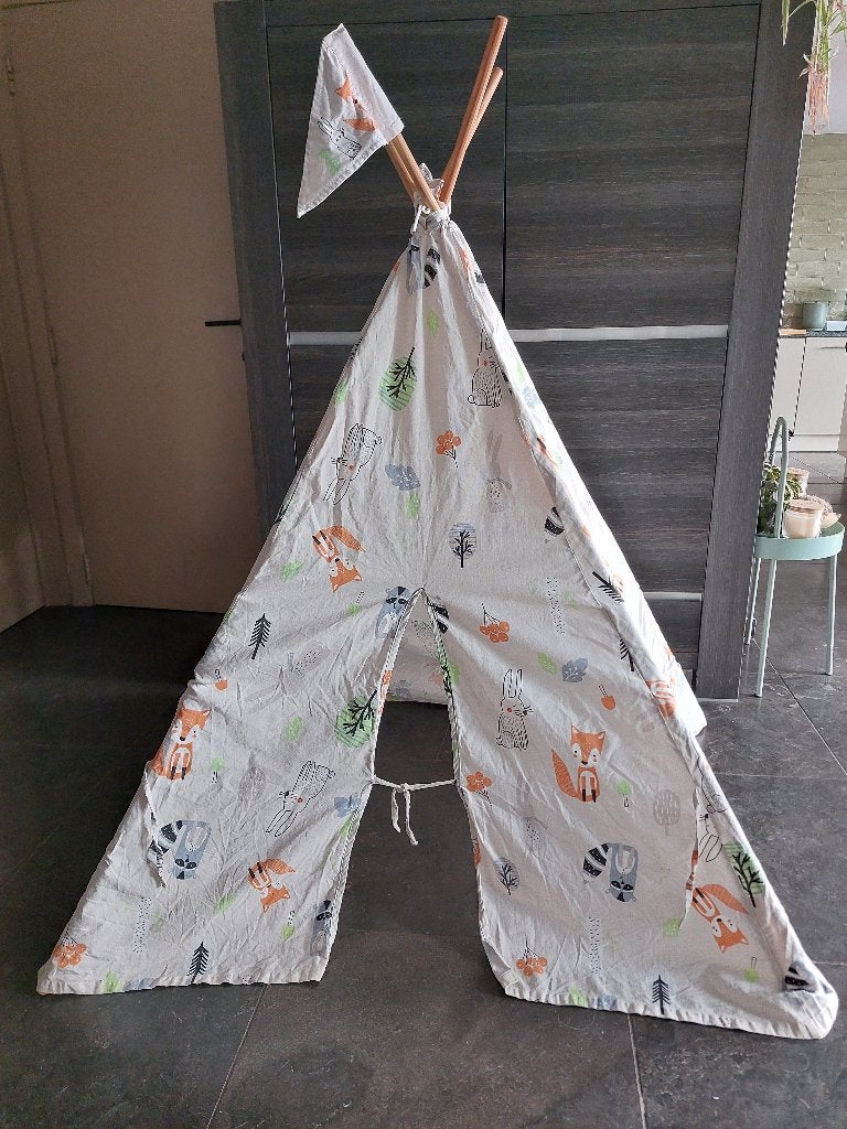 Tipi tent, Kinderen en Baby's, Speelgoed | Buiten | Speelhuisjes, Ophalen, Gebruikt, Hout