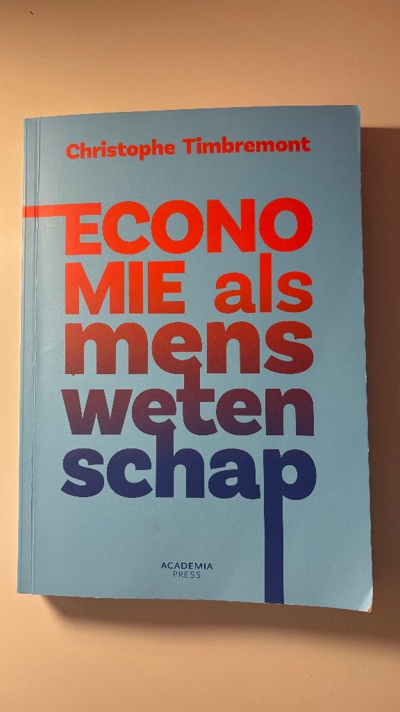 Economie als menswetenschap, Verzenden, Gelezen, Hogeschool, Christophe Timbremont