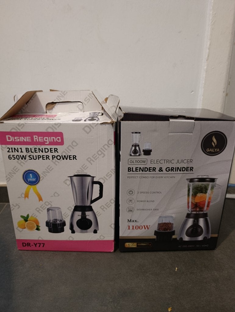 Set van 2 blenders/blenders, nieuw met verpakking, Elektronische apparatuur, Blenders, Ophalen of Verzenden, Nieuw, Blender