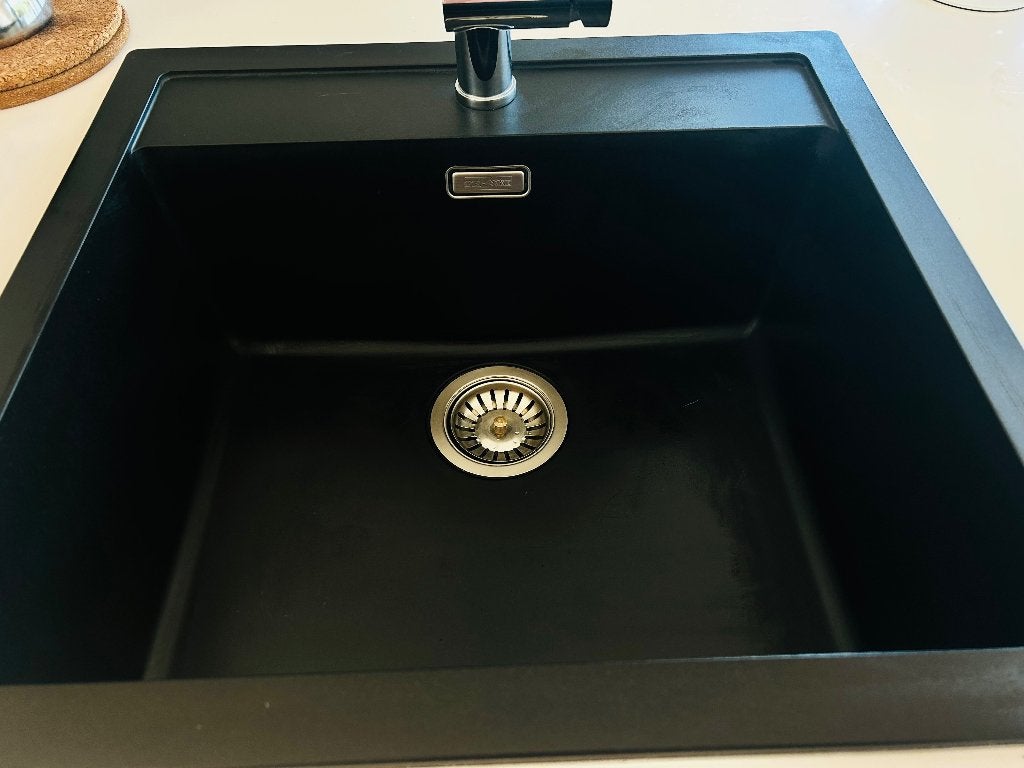 Spoelbak Franke zwart tectonite, Huis en Inrichting, Ophalen, Minder dan 50 cm, Gebruikt, Zwart