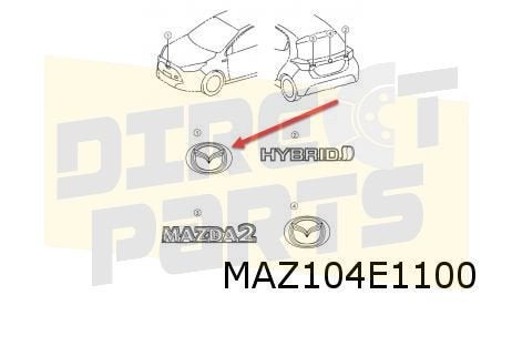 Mazda 2 Hybrid (2/22-) Embleem logo "Mazda" voorzijde Origin, Autos : Pièces & Accessoires, Carrosserie & Tôlerie, Neuf, -, -