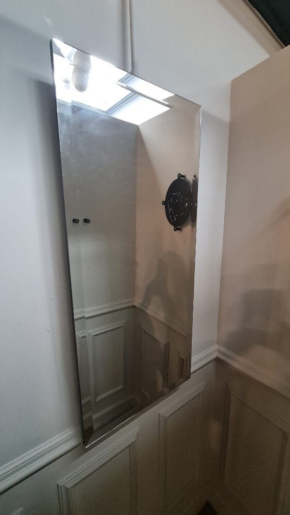 Miroir avec LED arrière pour cabine d'essayage ou dressing, Moins de 100 cm, Enlèvement, Utilisé, Rectangulaire