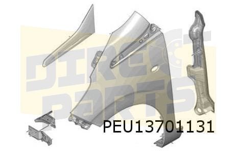Peugeot 108 / Citroën C1 (5/14-) voorschermsteun Links achte, Neuf, Citroën, -, -