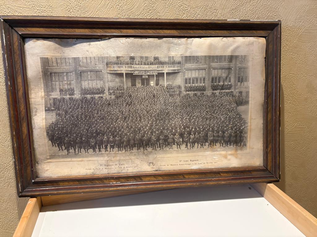 militaire groepsfoto 8ste Linie Regiment 1921, Ophalen of Verzenden