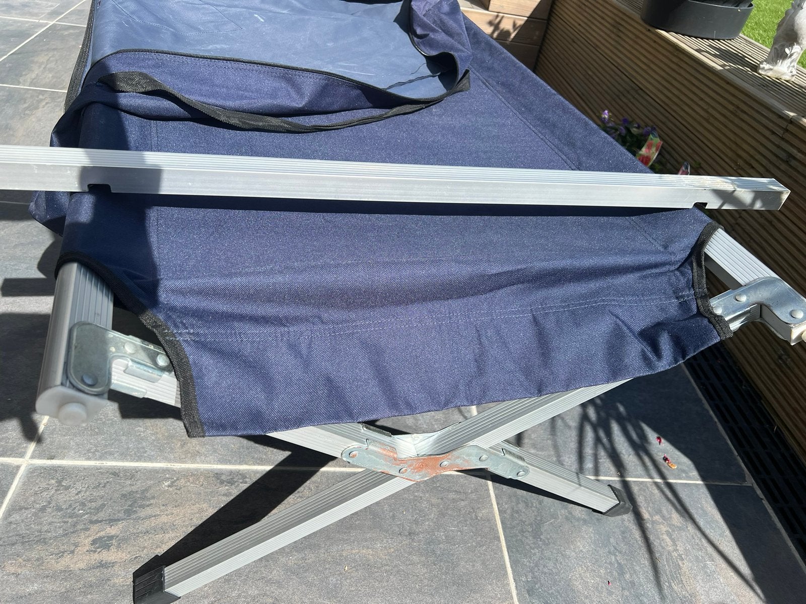 Campingbed, Tuin en Terras, Hangmatten, Gebruikt, Opvouwbaar, Ophalen of Verzenden, Eenpersoons
