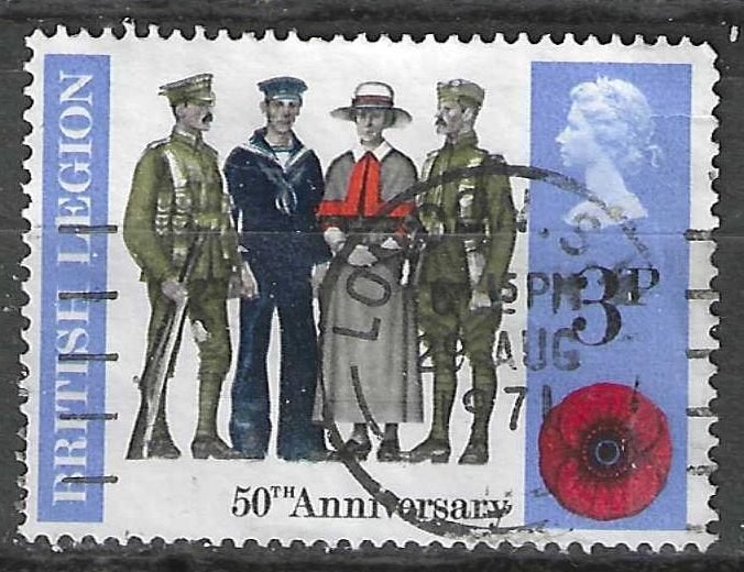 Grande-Bretagne 1971 - Yvert 643 - British Legion (ST), Envoi, Affranchi