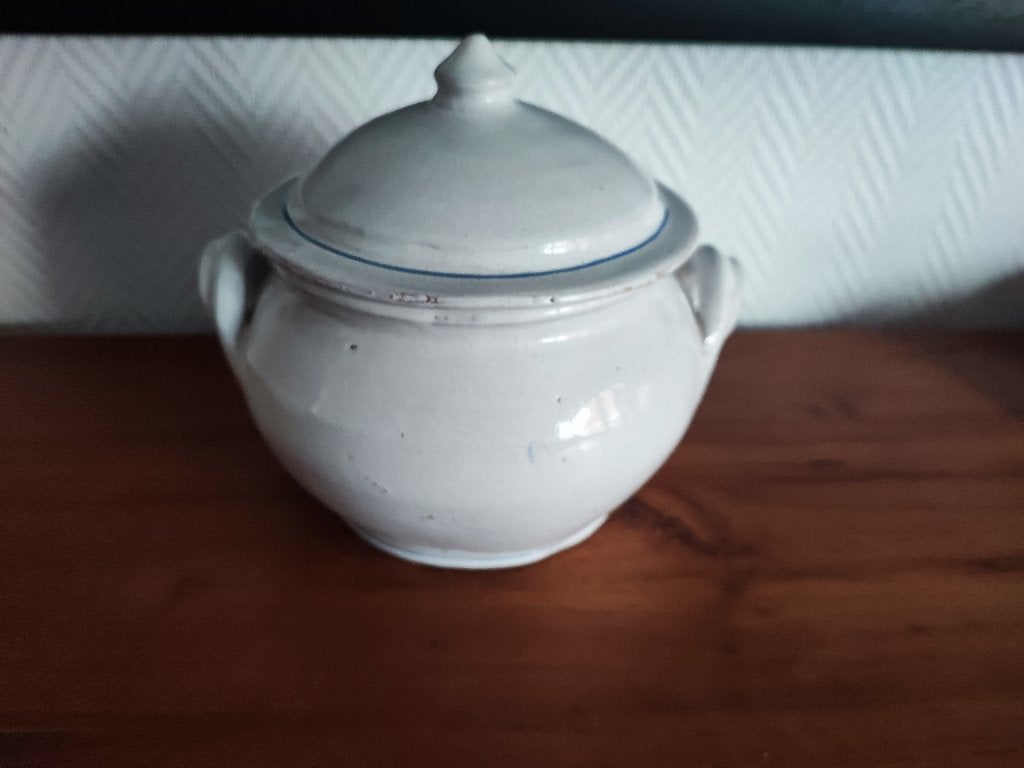 Marmite en poterie blanche, Enlèvement ou Envoi