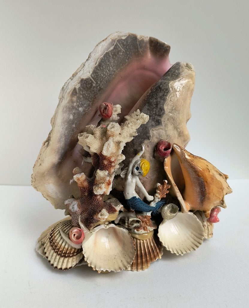 Decoratie met zeemeermin en schelpen, Antiek en Kunst, Ophalen