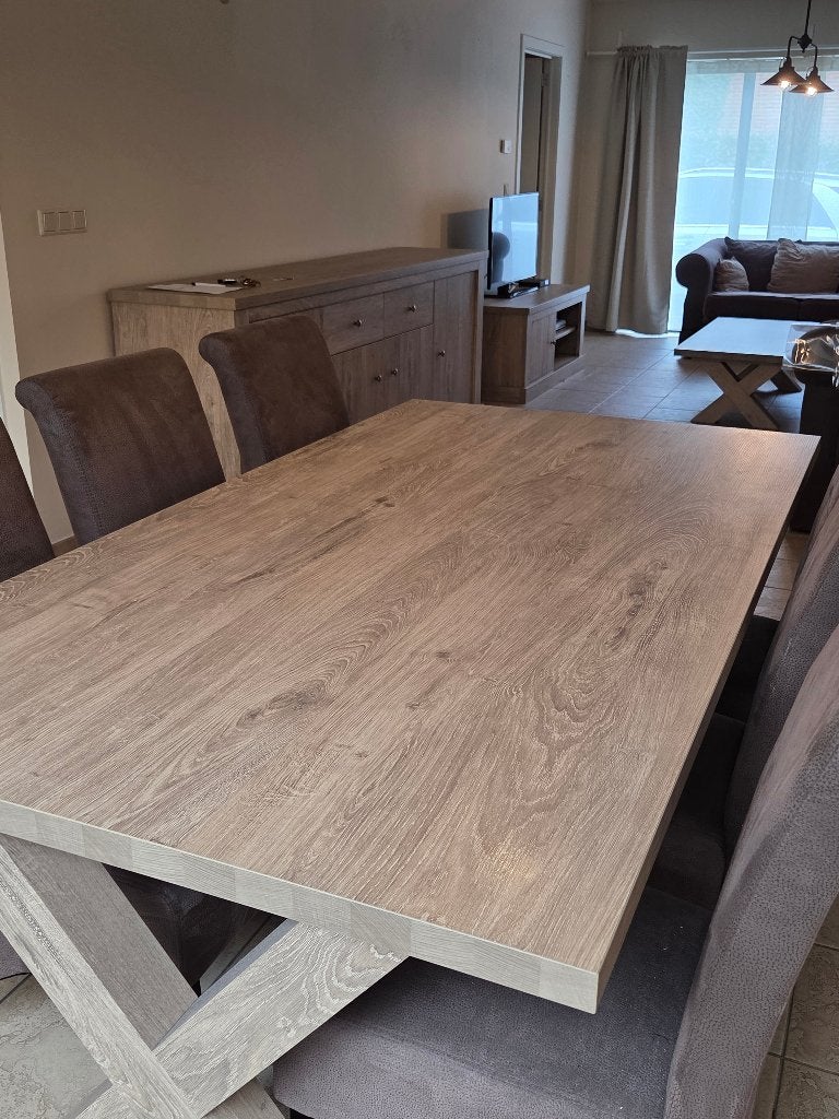 EetkamerSet, Huis en Inrichting, Complete eetkamers, Ophalen, Zo goed als nieuw, Landelijk, 4 tot 6 stoelen