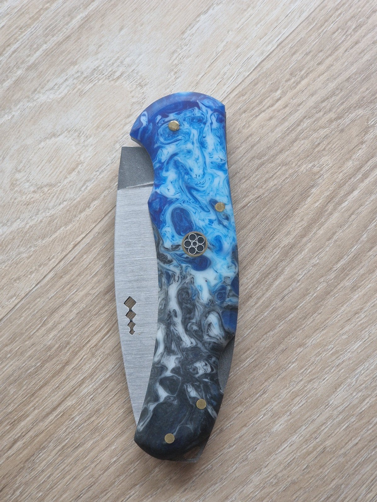 Handgemaakt Epoxy Zakmes, Caravans en Kamperen, Kampeergereedschap, Verzenden, Nieuw