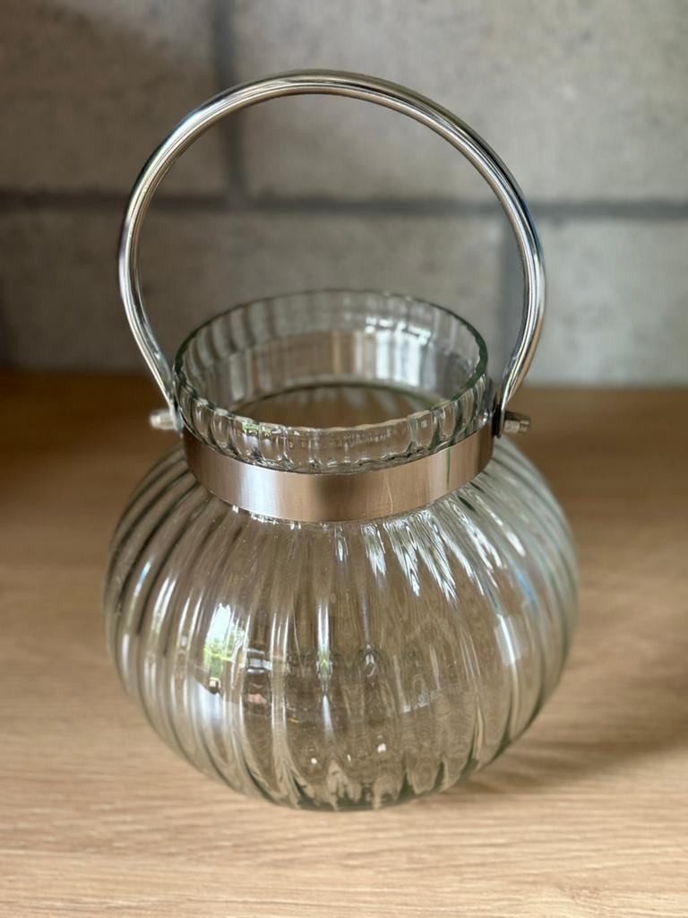 Tchibo Home Glazen Lantaarn, Huis en Inrichting, Woonaccessoires | Stolpen, Ophalen of Verzenden, Zo goed als nieuw