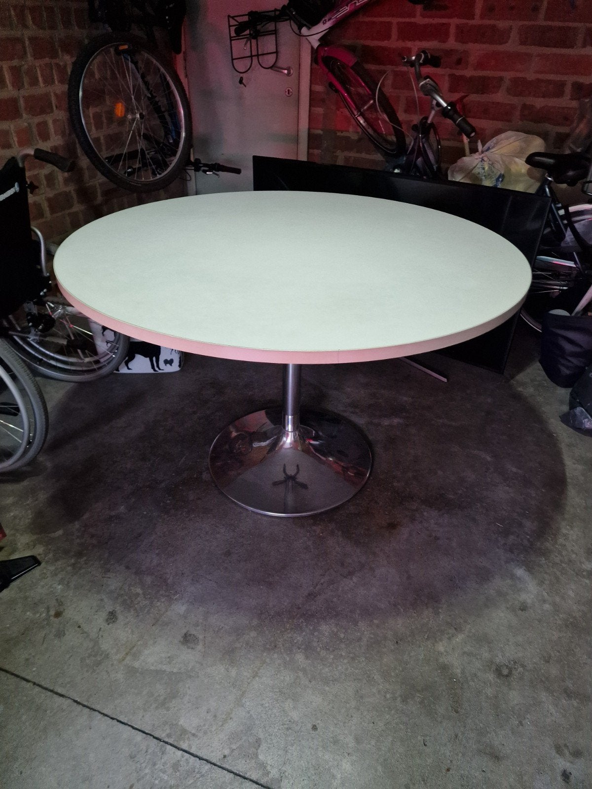 Table salle à manger blanche robuste, Maison & Meubles, Enlèvement