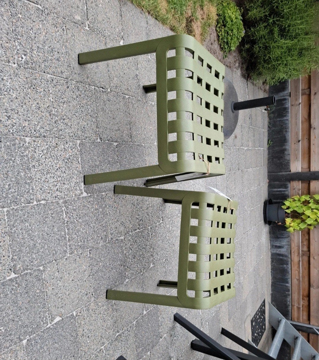 2 tabourets de jardin verts, Jardin & Terrasse, Enlèvement, Neuf, Salons de jardin
