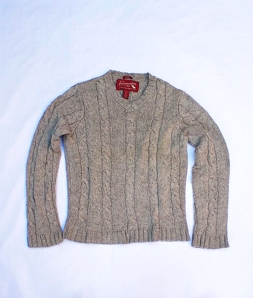 Abercrombie / Kabeltrui / Beige / Large, Maat 52/54 (L), Beige, Ophalen of Verzenden, ABERCROMBIE & FITCH.