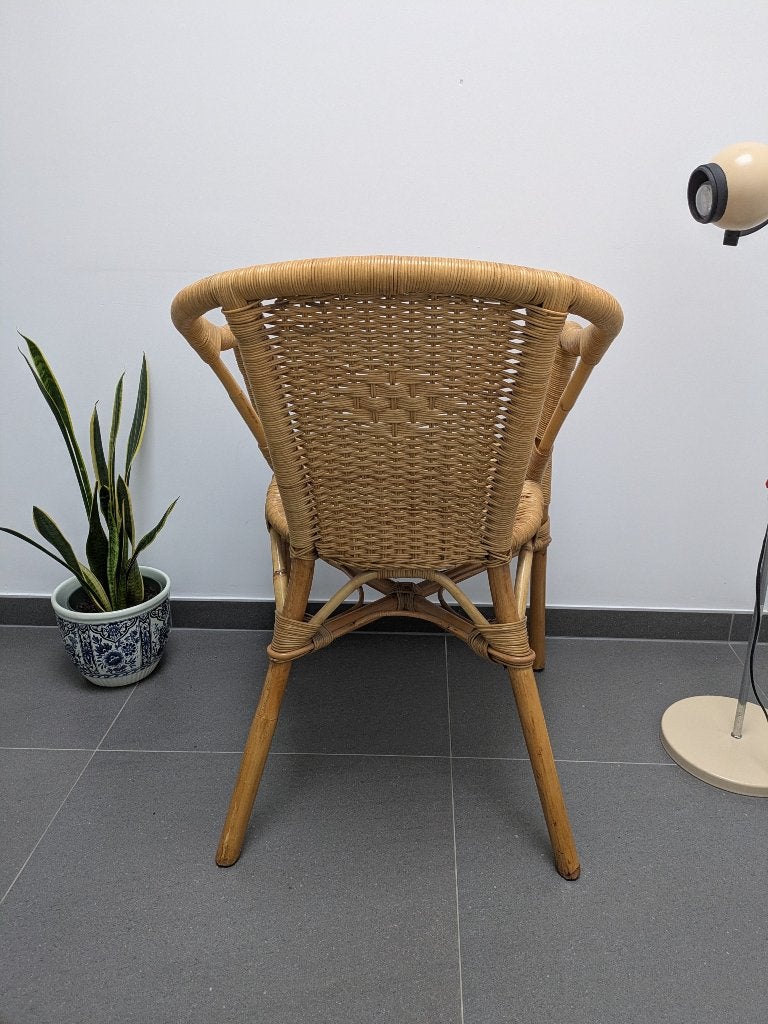 Belle chaise vintage en osier — Excellent état, Enlèvement, Comme neuf, Osier ou Rotin, Une