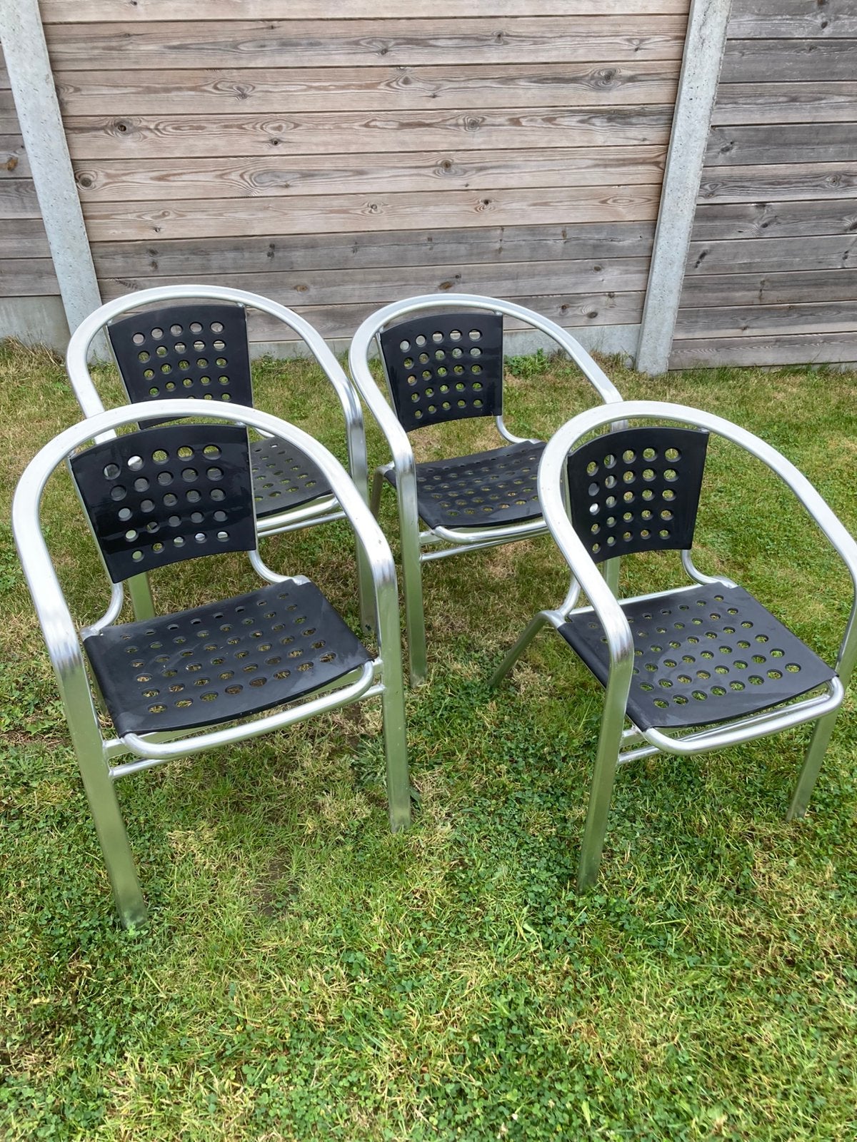 4 terras stoelen - 50€, Ophalen, Gebruikt