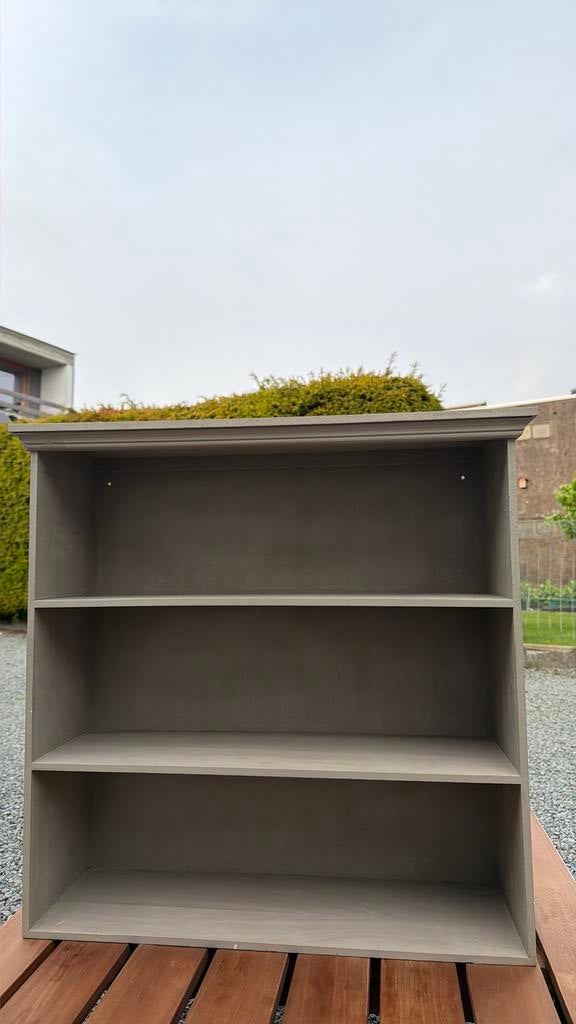 Kastje / rekje - grijs hout, Maison & Meubles, Armoires | Bibliothèques, Utilisé, Enlèvement