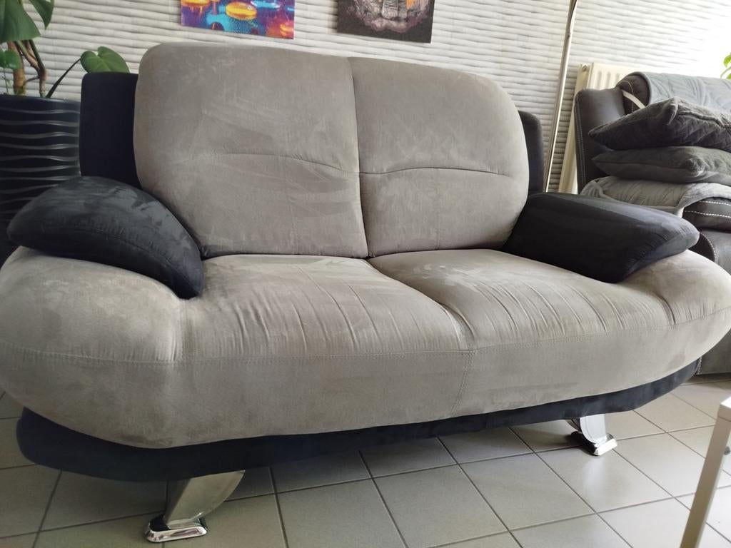 2 est en microvelours, Maison & Meubles, Canapés | Salons, Comme neuf, Banc droit, Deux personnes, Moins de 150 cm, 75 à 100 cm