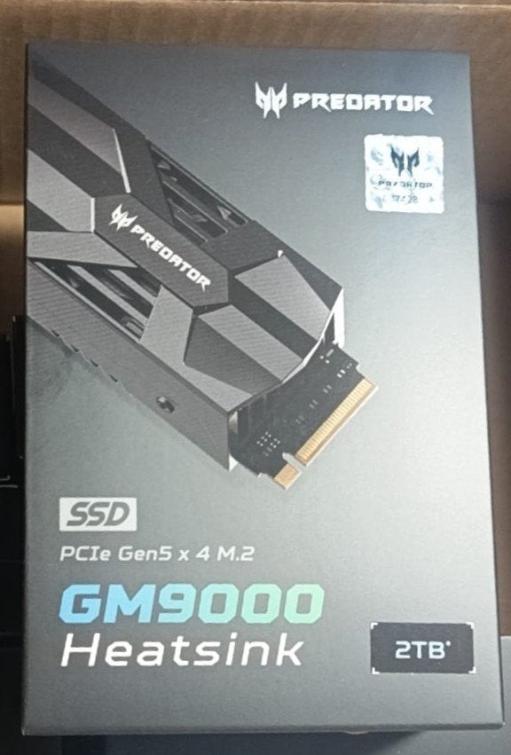 SSD M.2 NVMe 2To - Predator GM9000 PCIe Gen 5.0, Neuf, SSD, Interne, 2tb