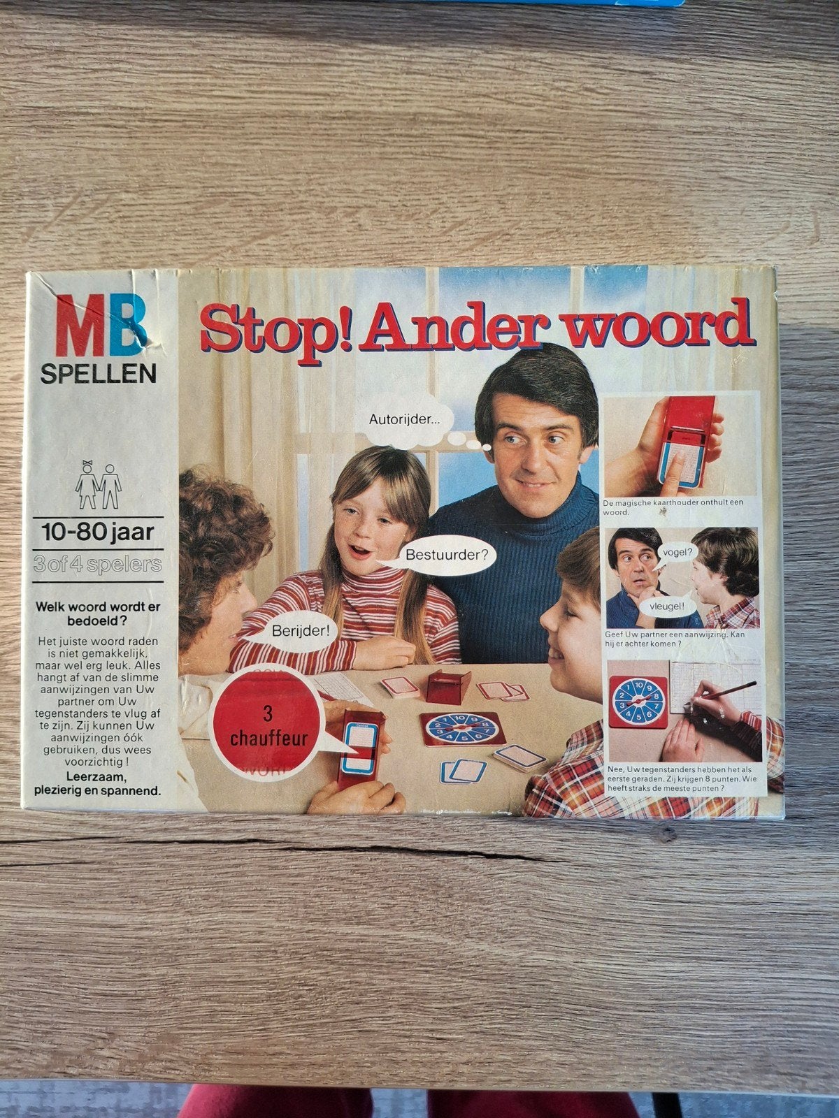 Mb spellen stop ander woord., Drie of vier spelers, Ophalen, Zo goed als nieuw, MB spellen